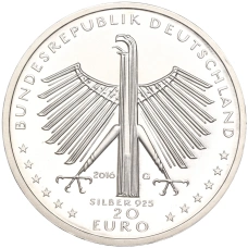 Монета 20 евро 2016 года Германия «125 лет со дня рождения Отто Дикса» (реверс)