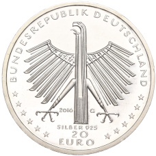 Монета 20 евро 2016 года Германия «125 лет со дня рождения Отто Дикса» (реверс)