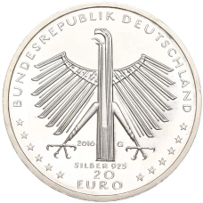 Монета 20 евро 2016 года Германия «125 лет со дня рождения Отто Дикса» (реверс)