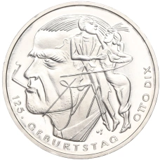 Монета 20 евро 2016 года Германия «125 лет со дня рождения Отто Дикса» (аверс)