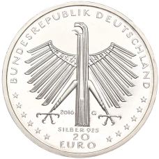 Монета 20 евро 2016 года Германия «125 лет со дня рождения Отто Дикса» (реверс)