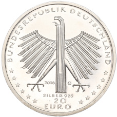 Монета 20 евро 2016 года Германия «125 лет со дня рождения Отто Дикса» (реверс)