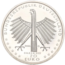 Монета 20 евро 2016 года Германия «125 лет со дня рождения Отто Дикса» (реверс)