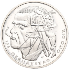 Монета 20 евро 2016 года Германия «125 лет со дня рождения Отто Дикса» (аверс)