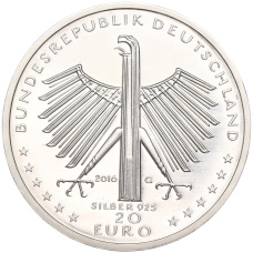 Монета 20 евро 2016 года Германия «125 лет со дня рождения Отто Дикса» (реверс)