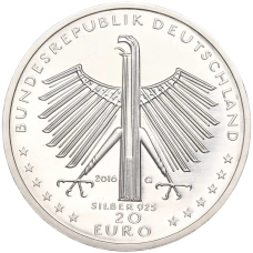 Монета 20 евро 2016 года Германия «125 лет со дня рождения Отто Дикса» (реверс)