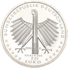 Монета 20 евро 2016 года Германия «125 лет со дня рождения Отто Дикса» (реверс)