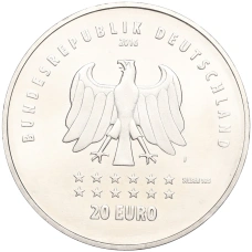 Монета 20 евро 2016 года Германия «175 лет Гимну Германии» (реверс)
