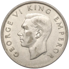 Монета 1/2 кроны 1937 года Новая Зеландия (реверс)