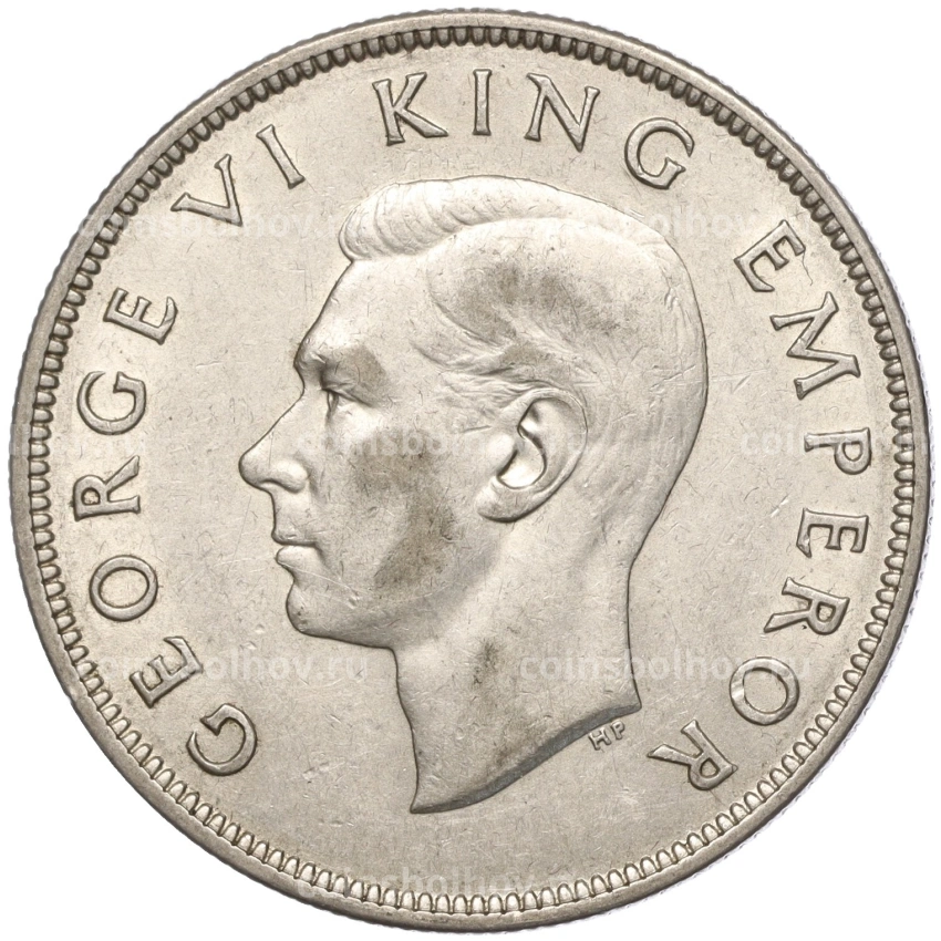 Монета 1/2 кроны 1937 года Новая Зеландия (вид 2)