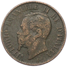 Монета 1 чентезимо 1867 года M Италия (реверс)