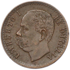 Монета 1 чентезимо 1895 года Италия (реверс)