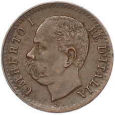 Монета 1 чентезимо 1895 года Италия (реверс)