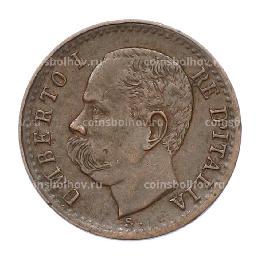 Монета 1 чентезимо 1895 года Италия (вид 2)