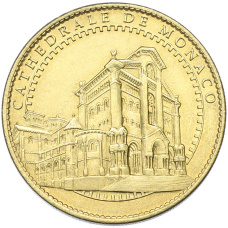 Туристический монетовидный жетон Монако «Кафедральный собор»