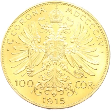 Монета 100 крон 1915 года Австрия (реверс)