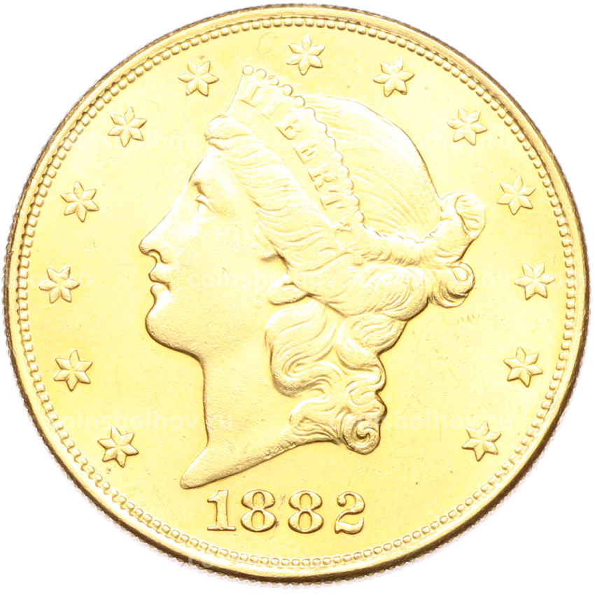 Монета 20 долларов 1882 года S США