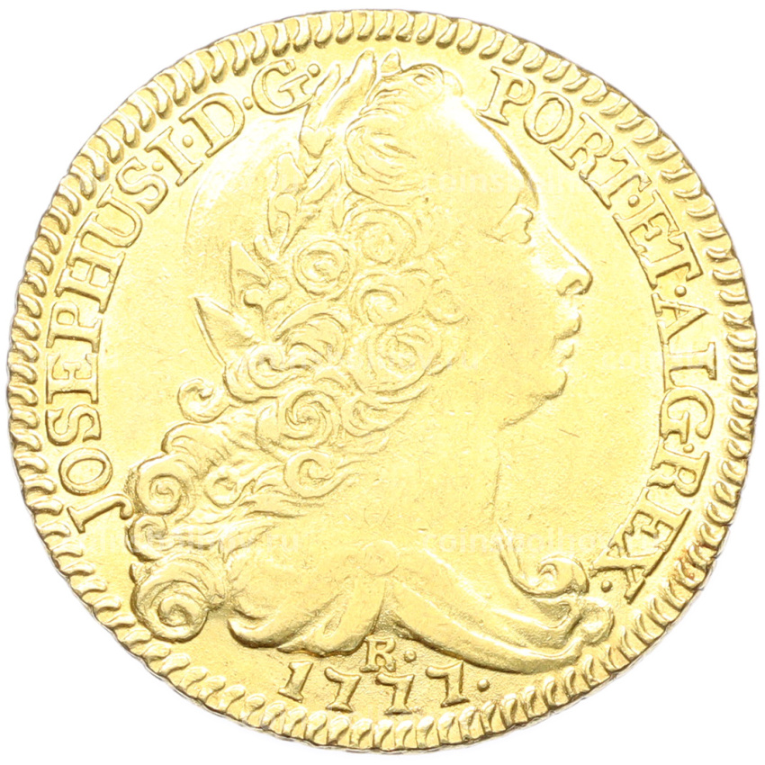 Монета 6400 рейс 1777 года R Португальская Бразилия (Жозе I)