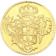 Монета 6400 рейс 1776 года R Португальская Бразилия (Жозе I) (реверс)