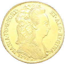 Монета 6400 рейс 1791 года R Португальская Бразилия (Мария I) (аверс)