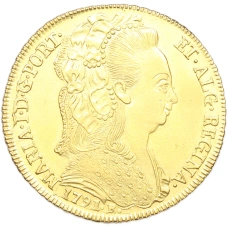 Монета 6400 рейс 1791 года R Португальская Бразилия (Мария I) (аверс)