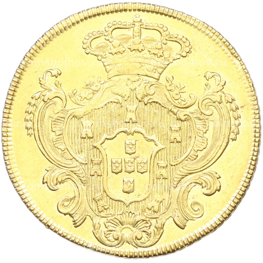 Монета 6400 рейс 1789 года Португальская Бразилия (Мария I) (вид 2)