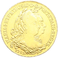Монета 6400 рейс 1781 года R Португальская Бразилия (Мария I) (аверс)
