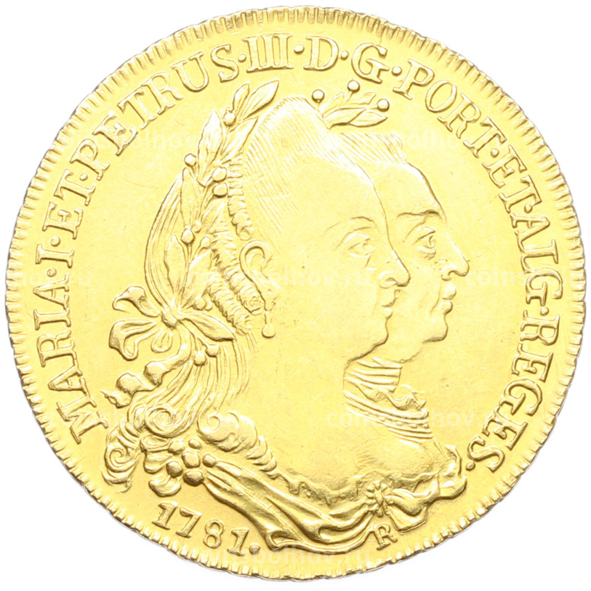 Монета 6400 рейс 1781 года R Португальская Бразилия (Мария I)