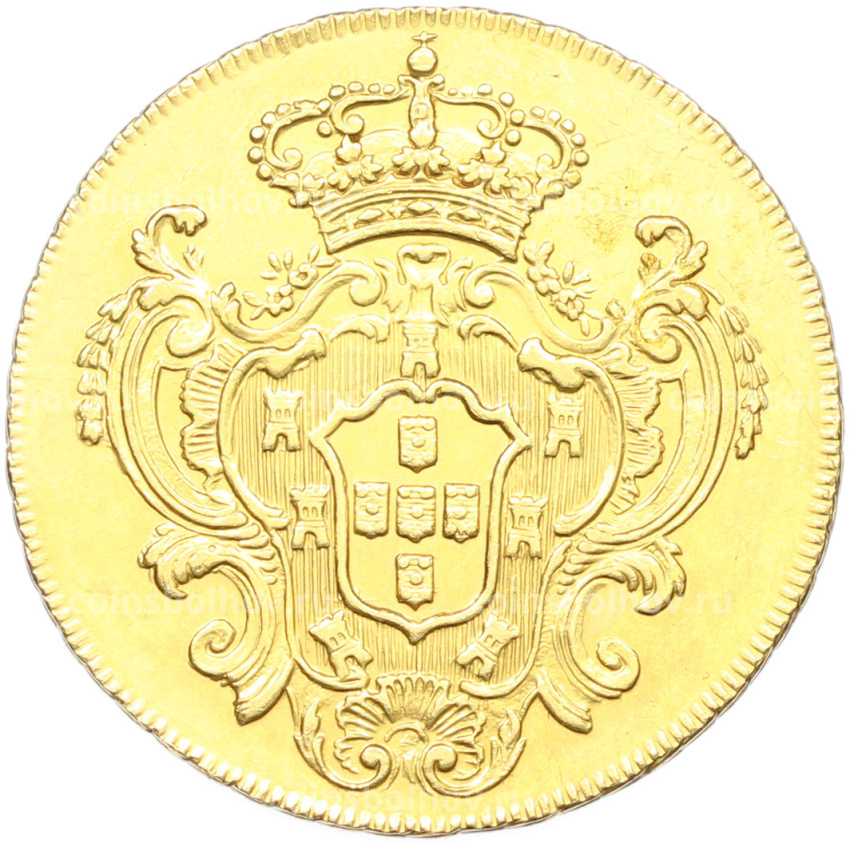 Монета 6400 рейс 1781 года R Португальская Бразилия (Мария I) (вид 2)