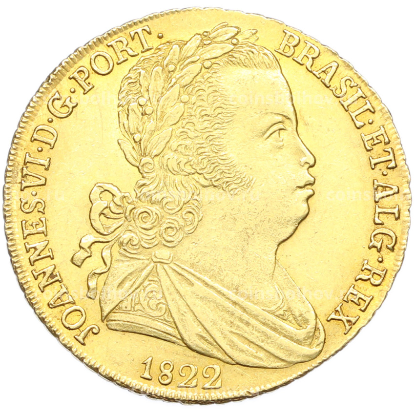 Монета 6400 рейс 1822 года Бразилия (Жуан VI)