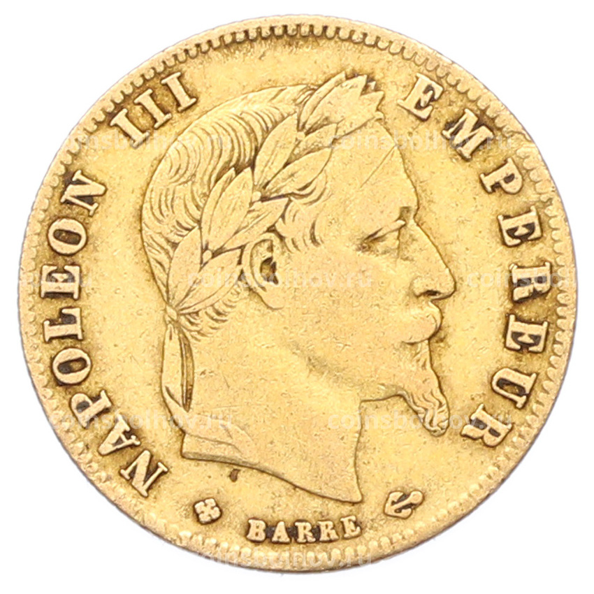 Монета 5 франков 1864 года BB Франция (вид 2)