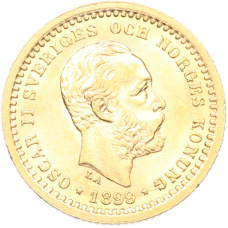 Монета 5 крон 1899 года Швеция (реверс)