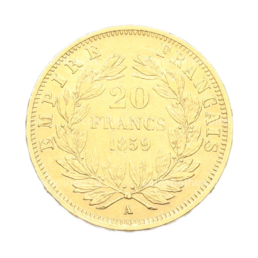 Монета 20 франков 1859 года A Франция