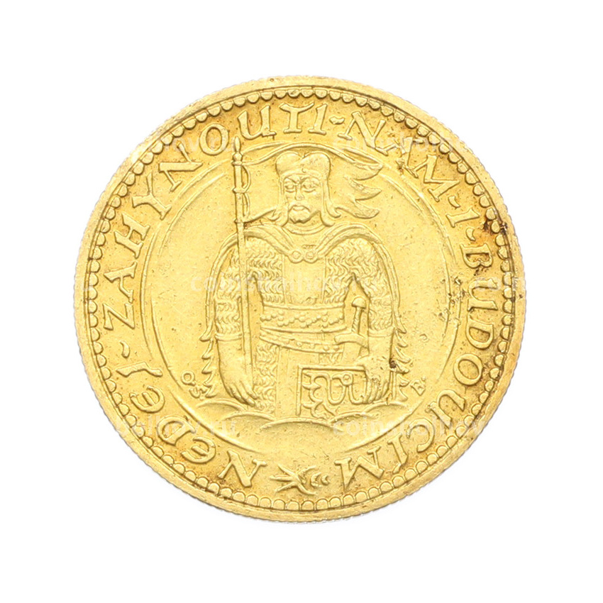 Монета 1 дукат 1924 года Чехословакия «Святой Вацлав»