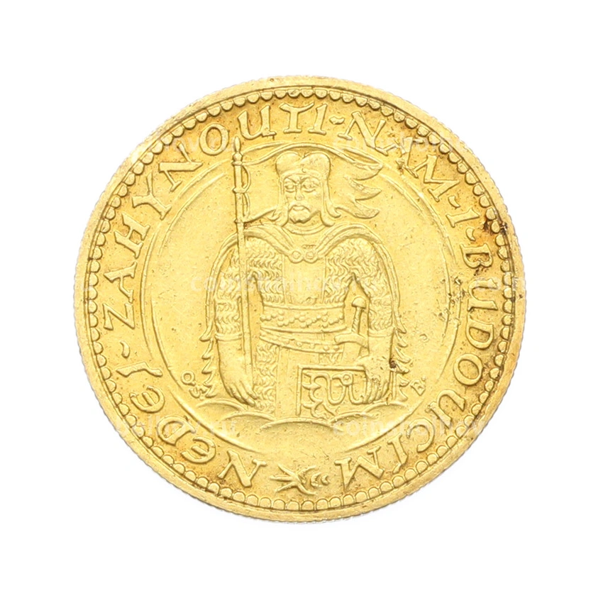 Монета 1 дукат 1924 года Чехословакия «Святой Вацлав»