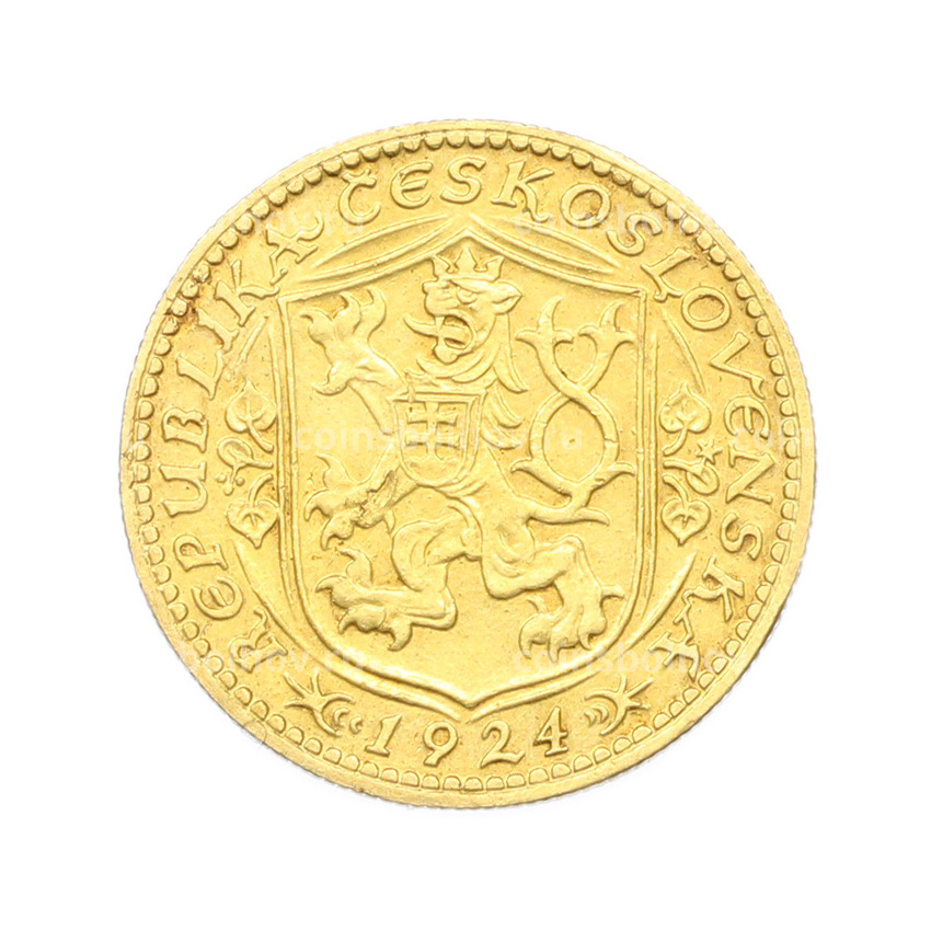 Монета 1 дукат 1924 года Чехословакия «Святой Вацлав» (вид 2)