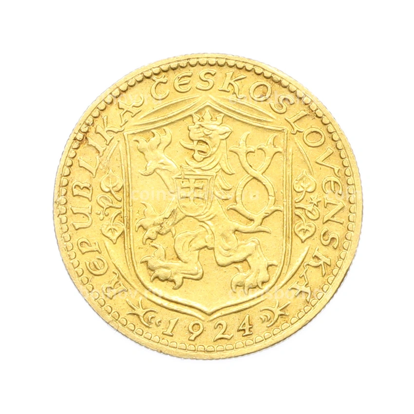 Монета 1 дукат 1924 года Чехословакия «Святой Вацлав» (вид 2)
