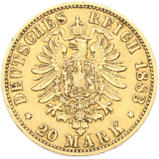 Монета 20 марок 1883 года A Германия (Пруссия) (реверс)