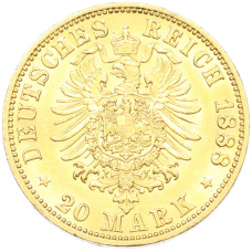 Монета 20 марок 1888 года A Германия (Пруссия — Фридрих III) (реверс)