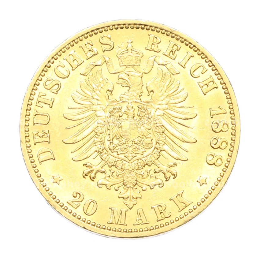Монета 20 марок 1888 года A Германия (Пруссия — Фридрих III) (вид 2)
