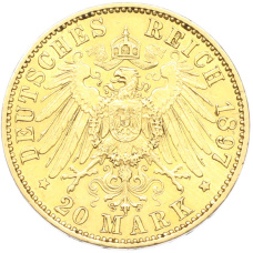 Монета 20 марок 1897 года A Германия (Пруссия) (реверс)