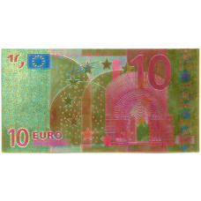Сувенирная банкнота 10 евро (аверс)