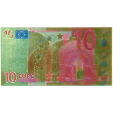 Сувенирная банкнота 10 евро (аверс)