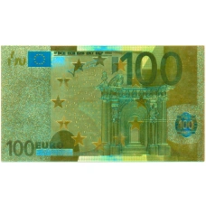 Сувенирная банкнота 100 евро (аверс)