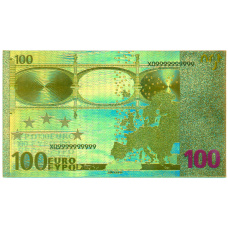 Сувенирная банкнота 100 евро (реверс)
