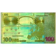 Сувенирная банкнота 100 евро (реверс)