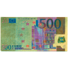 Сувенирная банкнота 500 евро (аверс)
