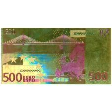Сувенирная банкнота 500 евро (реверс)