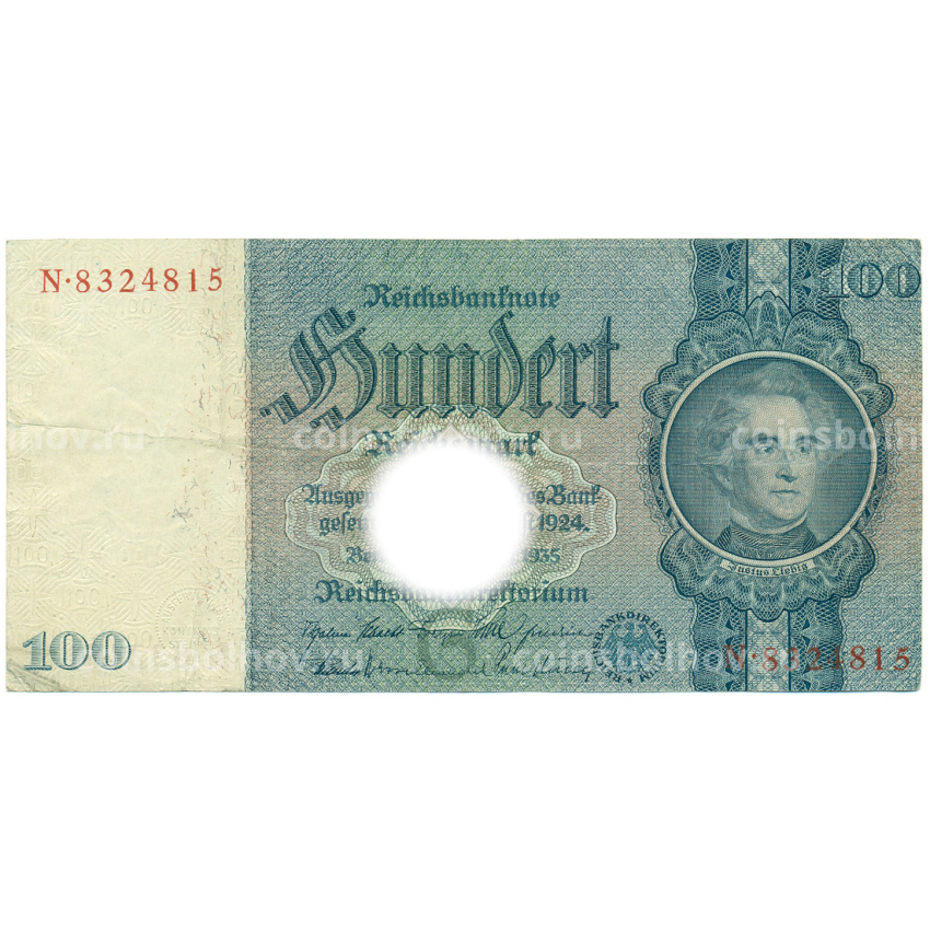 Банкнота 100 рейхсмарок 1935 года Германия