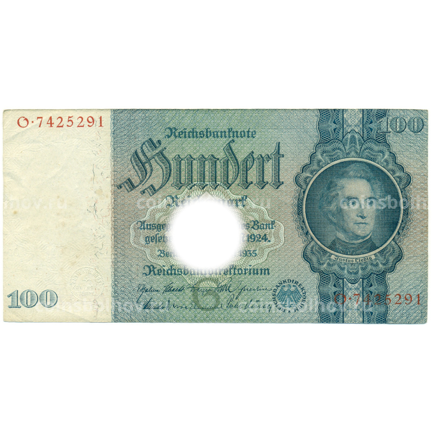 Банкнота 100 рейхсмарок 1935 года Германия